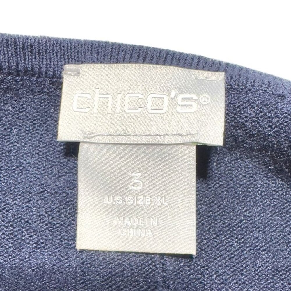 Chico's Navy Sweater Size 3/XL - Picture 2 of 7
